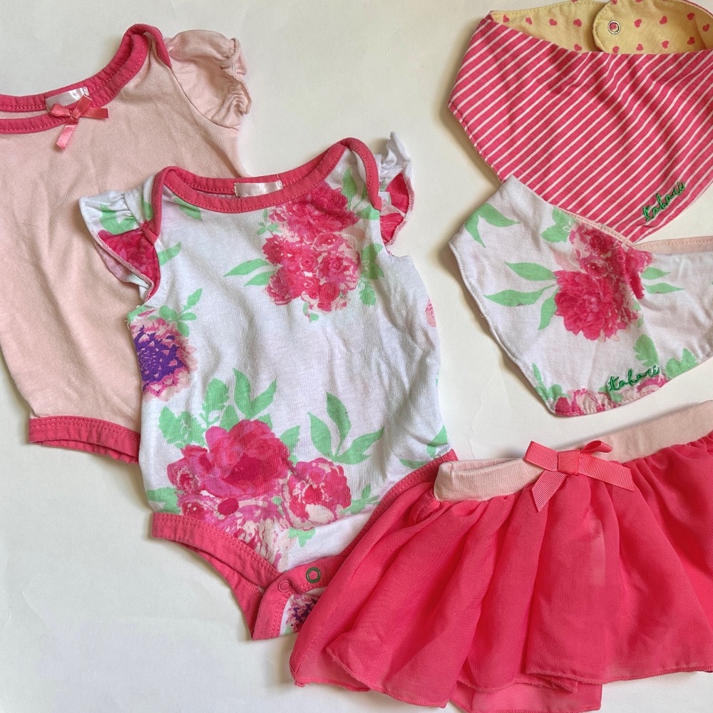 Baby Girl Clothing Bundle 5 Piece Matching Set